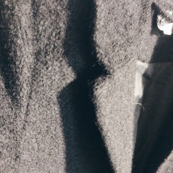 H&M Black Wool Blend Button Coat - Picture 5 of 5